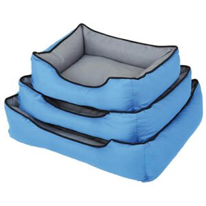 Κρεβατάκι για κατοικίδια σε ορθογώνιο σχήμα PET INTEREST INDOOR PET BED MEDIUM BLUE 65x53x20cm