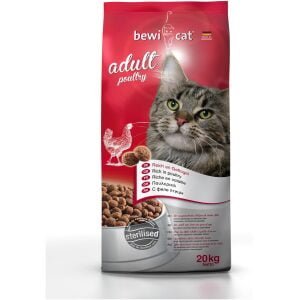 Ξηρά τροφή γάτας Βewi-Cat Adult Πουλερικά 20kg + Δώρο άμμος Benty Sandy απλή 5kg