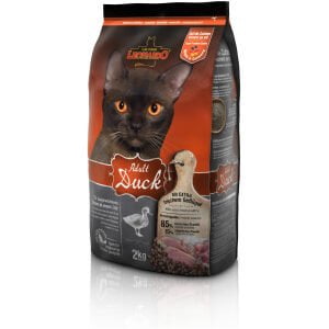Ξηρά τροφή γάτας LEONARDO Adult Πάπια 2kg + Δώρο άμμος Benty Sandy απλή 5kg