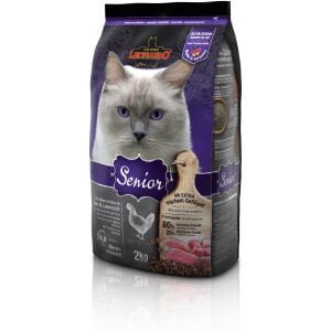 Ξηρά τροφή γάτας LEONARDO Senior Πουλερικά 2kg + Δώρο άμμος Benty Sandy απλή 5kg