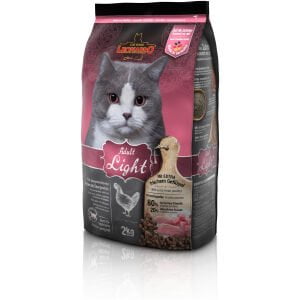 Ξηρά τροφή γάτας LEONARDO Adult Light Πουλερικά 2kg + Δώρο άμμος Benty Sandy απλή 5kg