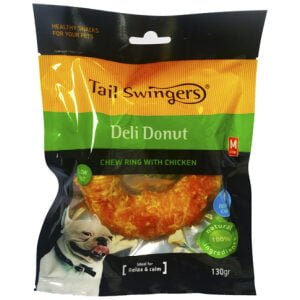 Λιχουδιές σκύλου Tailswingers Deli Donut Rawhide με Κοτόπουλο Medium Size 12cm 130gr 1τεμ