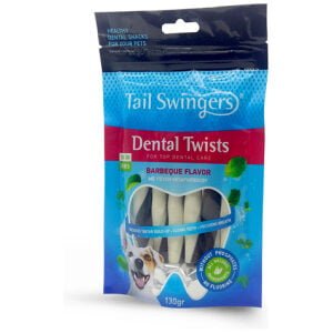 Dental λιχουδιά σκύλου Tailswingers Dental Twists με γεύση Barbeque 130gr