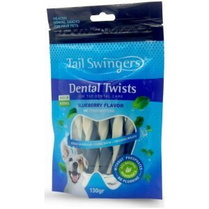 Dental λιχουδιά σκύλου Tailswingers Dental Twists με γεύση Μύρτιλο. 130gr