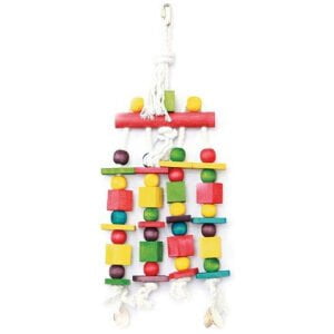 Παιχνίδι πτηνών HappyPet Parrot Toy Blocks 'n' Beads 16x45cm