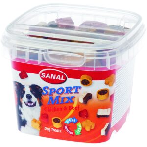Λιχουδιές σκύλου Sanal Sport Mix cup Κοτόπουλο και Μοσχάρι 100gr