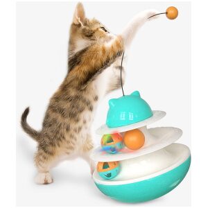 SHAKE THE TURNTABLE CAT TOY LAKE BLUE 191 X 199MM