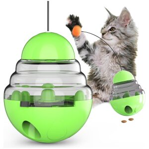 SHAKE LEAKY CAT TOY GREEN 100 X 100 X 125MM
