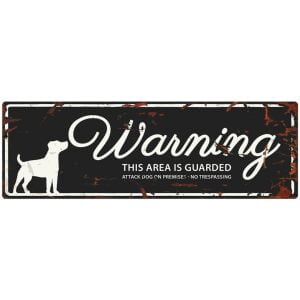 D&D HOMECOLLECTION WARNING  SIGN JACK RUSSEL BLACK - English Version