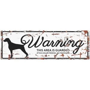 D&D HOMECOLLECTION WARNING  SIGN DALMATIAN WHITE - English Version