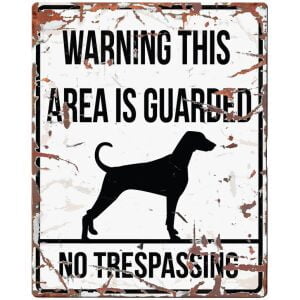 D&D HOMECOLLECTION WARNING  SIGN SQUARE DALMATIAN WHITE - English Version