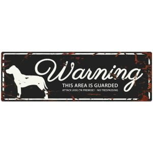 D&D HOMECOLLECTION WARNING  SIGN STAFFORD BLACK - English Version