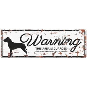 D&D HOMECOLLECTION WARNING  SIGN STAFFORD WHITE - English Version