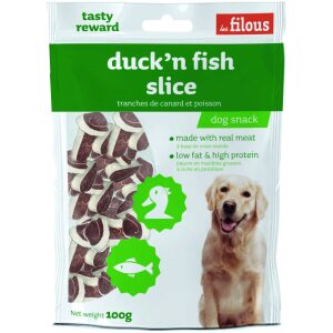 Λιχουδιές σκύλου Les Filous κομματάκια πάπιας και ψαριού 100gr