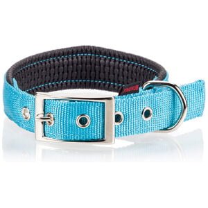 Κολάρα με με μεταλλικό κούμπωμα & Neoprene επένδυση PET INTEREST Dog collar neoprene metal buc. Fi.Blue 2X Large 25mmx60cm