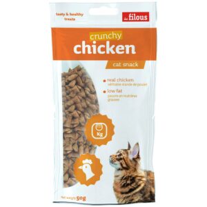Λιχουδιά γάτας Les Filous Cat crunchy chicken 50gr