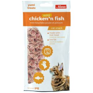 Λιχουδιά γάτας Les Filous Cat Mini chickenn fish 50gr