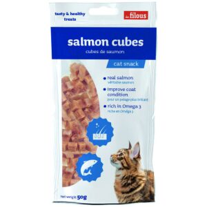 Λιχουδιά γάτας Les Filous Cat Salmon cubes 50gr
