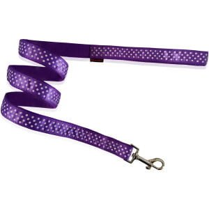 Μοντέρνος πουά οδηγός PET INTEREST Dog leash dots Purple Large 2,5x120cm
