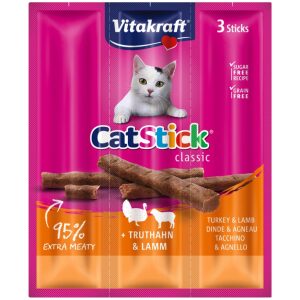 Λιχουδιά γάτας Vitakraft Cat Stick Mini Γαλοπούλα & Αρνί 3τεμ