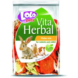 Λιχουδιά για κουνέλια και τρωκτικά LOLO PETS Vita Herbal-Flake mix 150gr