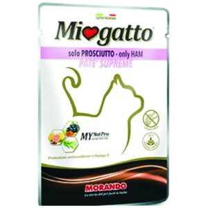 Υγρή τροφή γάτας σε φακελάκι Miogatto Pouches pate Supreme Κοτόπουλο Χοιρινό 85gr