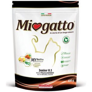 Ξηρά τροφή γάτας Miogatto Junior Κοτόπουλο 400g