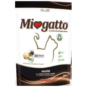Ξηρά τροφή γάτας Miogatto Adult Μοσχάρι και Κριθάρι 400gr