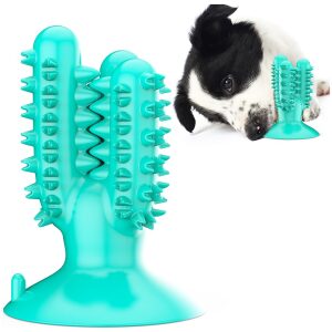 Οδοντικό παιχνίδι για σκύλους σε σχήμα κάκτου γαλάζιο 128x92x92mm