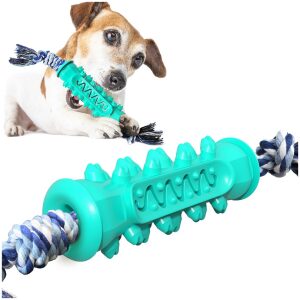 Οδοντικό παιχνίδι με σχοινί για μικρόσωμους σκύλους γαλάζιο 420x50mm