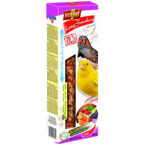Vitapol Long Smakers Κανάρια & Παραδείσια πουλιά 3 σε 1 Mix (Άγριοι Σπόροι-Καρότο-Φρούτα του Δάσους) 150gr