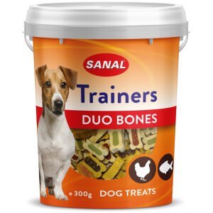 Λιχουδιές σκύλου Sanal dog trainer Duo Bones Κοτόπουλο 300gr