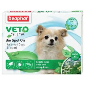Αντιπαρασιτικές αμπούλες για σκύλους Beaphar Veto Pure Spot-On S Σκύλος μέχρι 15Kg