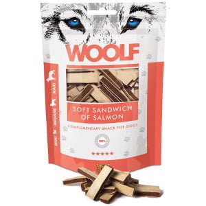Λιχουδιές σκύλου Woolf Ντελικάτο σάντουιτς με τρυφερό σολομό 100gr