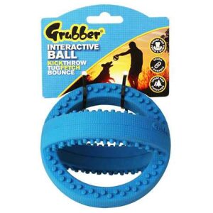 Οδοντικό παιχνίδι Happy Pet GRUBBER INTERACTIVE FOOTBALL - BLUE
