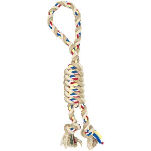 Παιχνίδι σκύλου Barry King  Braided rope with loop knot cotton/jute 34cm-125gr