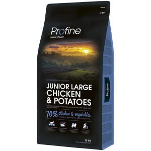Ξηρά τροφή σκύλου Profine Dog Junior Large Breed Κοτόπουλο και Πατάτες 15kg+3kg + Δώρο Κουβά Τροφής Profine