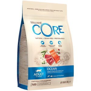 Ξηρά τροφή γάτας Wellness Core Adult Ocean Σολομός & Τόνος 300gr
