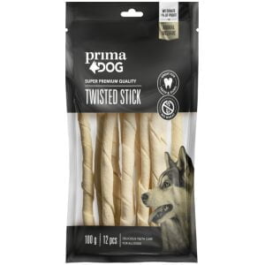 Dental λιχουδιά σκύλου Prima Dog White twist stick 13cm, 100gr
