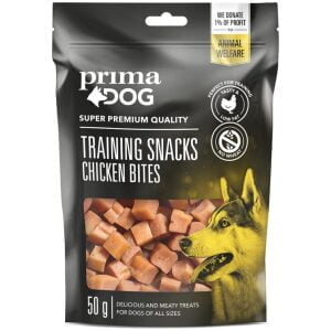 Λιχουδιά σκύλου Prima Dog Train Snacks Μπουκιές απο κοτόπουλο 50gr
