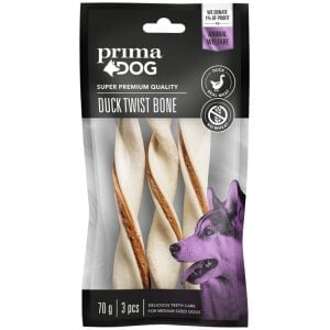 Dental λιχουδιά σκύλου Prima Dog Πάπια twist bone 14cm, 3pcs, 70gr
