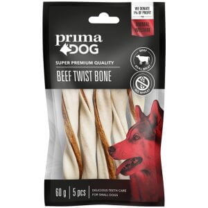 Dental λιχουδιά σκύλου Prima Dog Μοσχάρι twist bone 11,5cm, 5pcs, 60gr