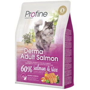 Ξηρά τροφή γάτας Profine Cat Derma Σολομός και Ρύζι 2Kg