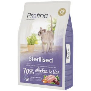 Ξηρά τροφή γάτας Profine Cat Sterilized Κοτόπουλο και Ρύζι 10kg