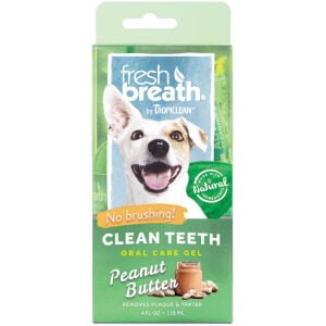 Τζελ για τη στοματική υγιεινή του σκύλου TropiClean New Fresh Breath Gel Peanut Butter 118ml