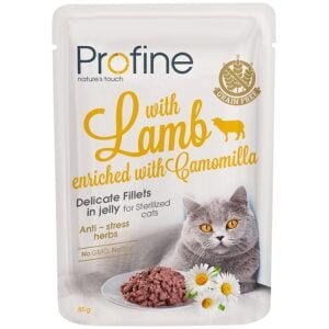 Υγρή τροφή γάτας Profine Delicate Fillets in Jelly - Αρνί με χαμομήλι 85gr