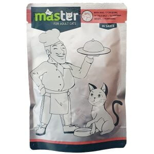 Υγρή τροφή γάτας σε φακελάκι Master Adult Βοδινό 80g