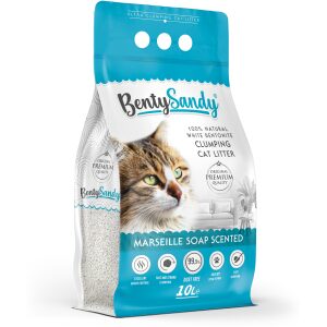 Άμμος γάτας υγιεινής Bentysandy σαπούνι μασσαλίας 10L