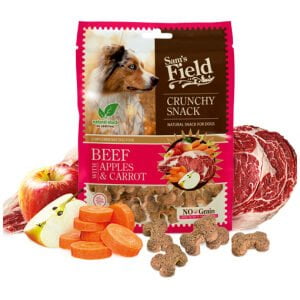 Λιχουδιές σκύλου Sam's Field Dog Crunchy Cracker-Βοδινό Με Μήλο Και Καρότο 200gr
