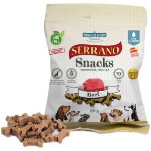 Λιχουδιές σκύλου Serrano σε μικρές μπουκιές με βοδινό 100gr